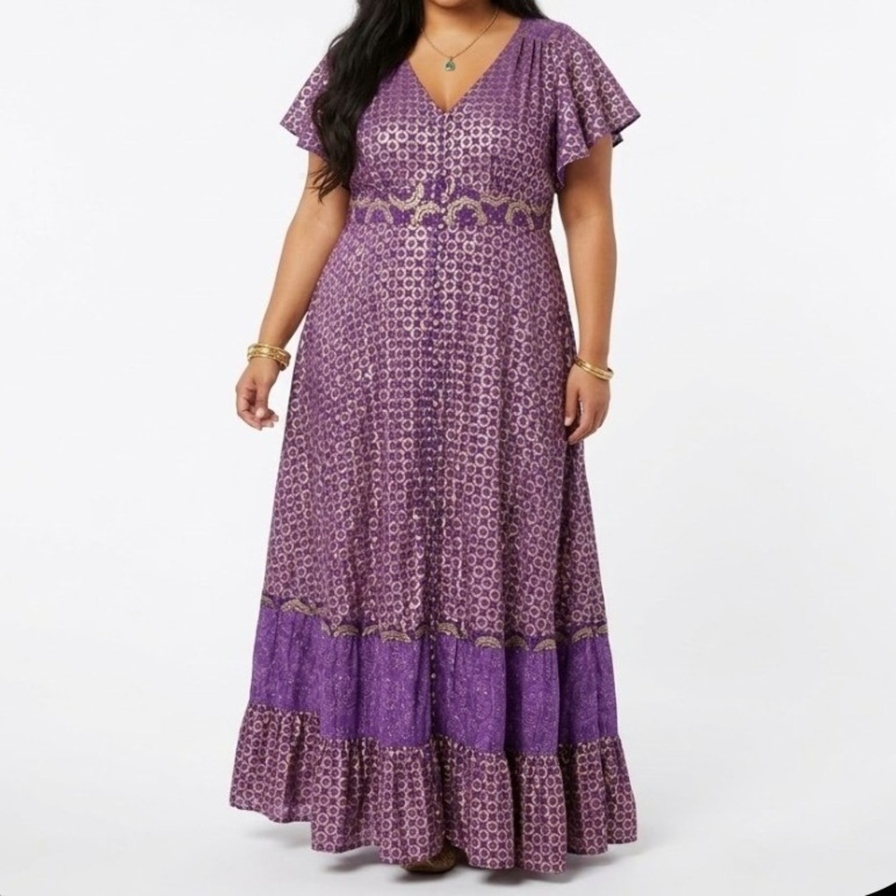 Torrid Disney Her Universe NWT Princess Jasmine Maxi Dress Purple Halloween 2X